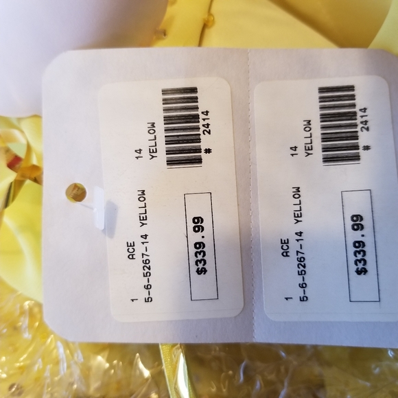 NWT Night Moves Gown sz. 14 Yellow Prom, Quince - Picture 4 of 6